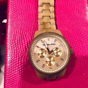 Michael Kors Light Tortoise & Gold Watch